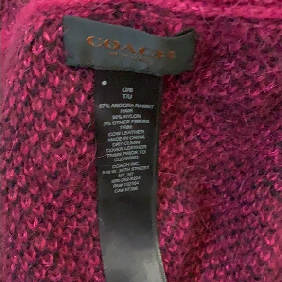 Coach Angora Rabbit Fur Infinity Scarf - Picture 2 of 3